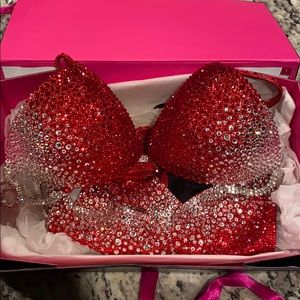 Muscle Dazzle red competition bikini
